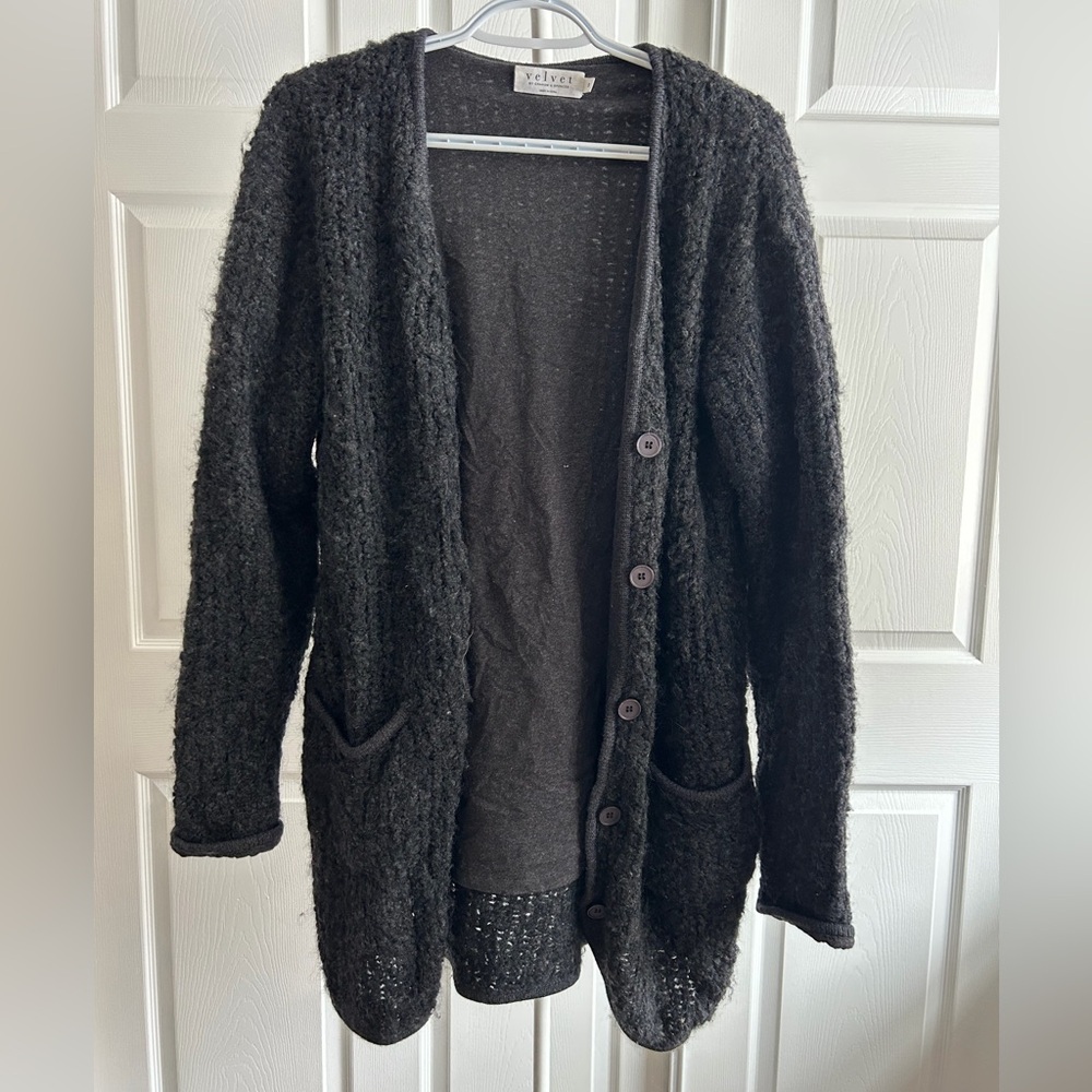 Velvet Button Cardigan
